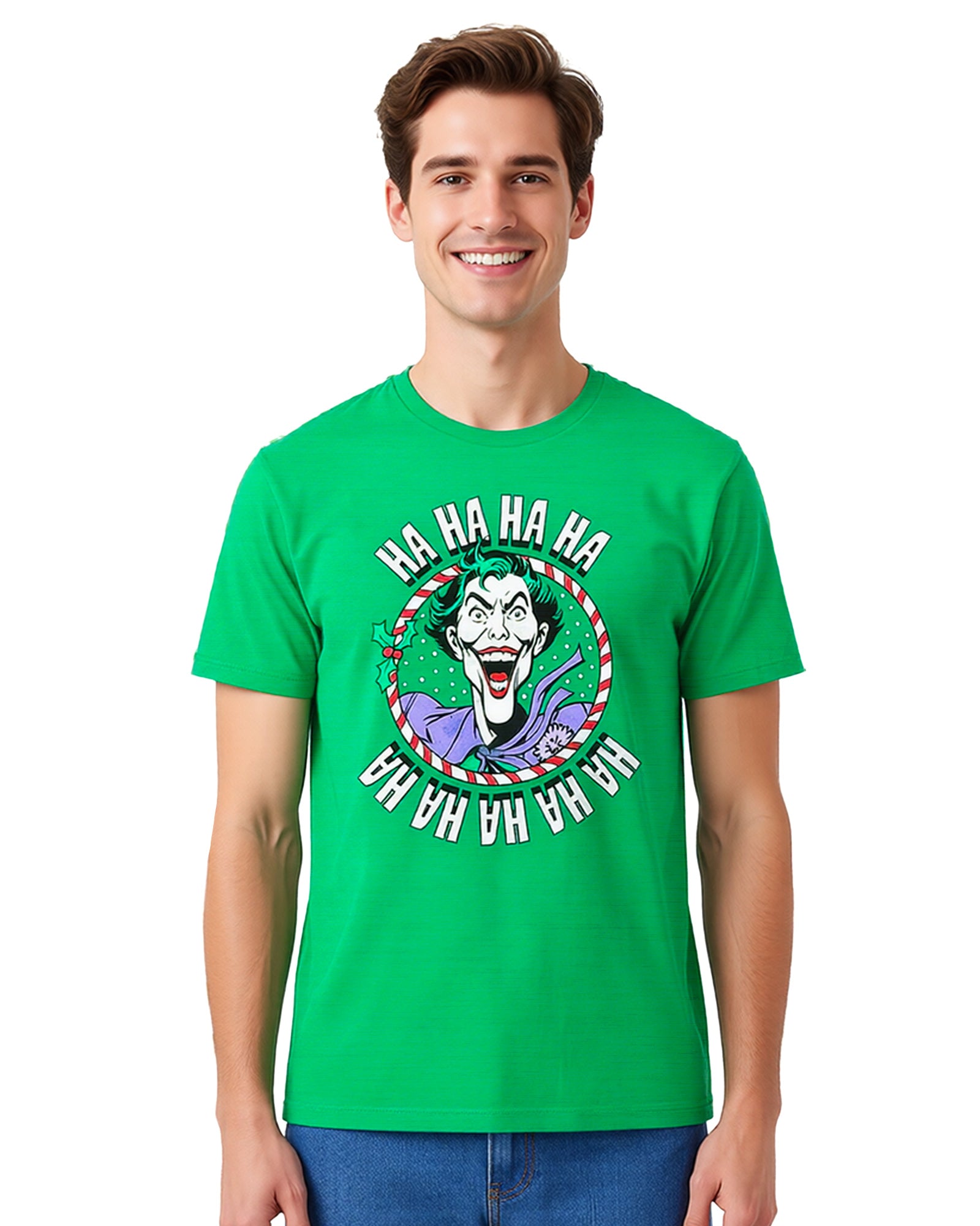 DC Comics Batman Joker T-Shirt Men's Merry Jokemas Graphic Tee
