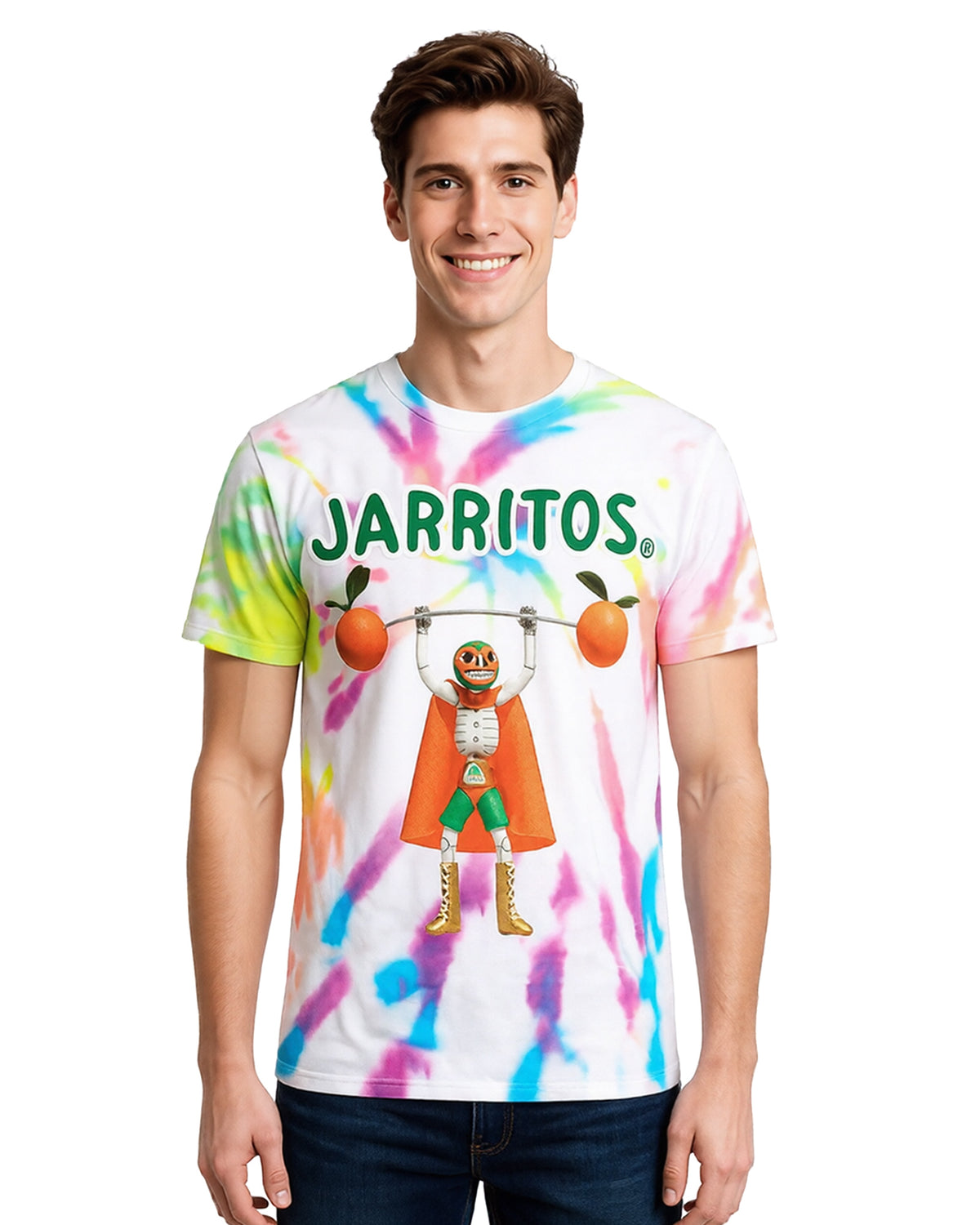 Jarritos T-Shirt Men's Mandarin Orange Flavor Tie-Dye Tee
