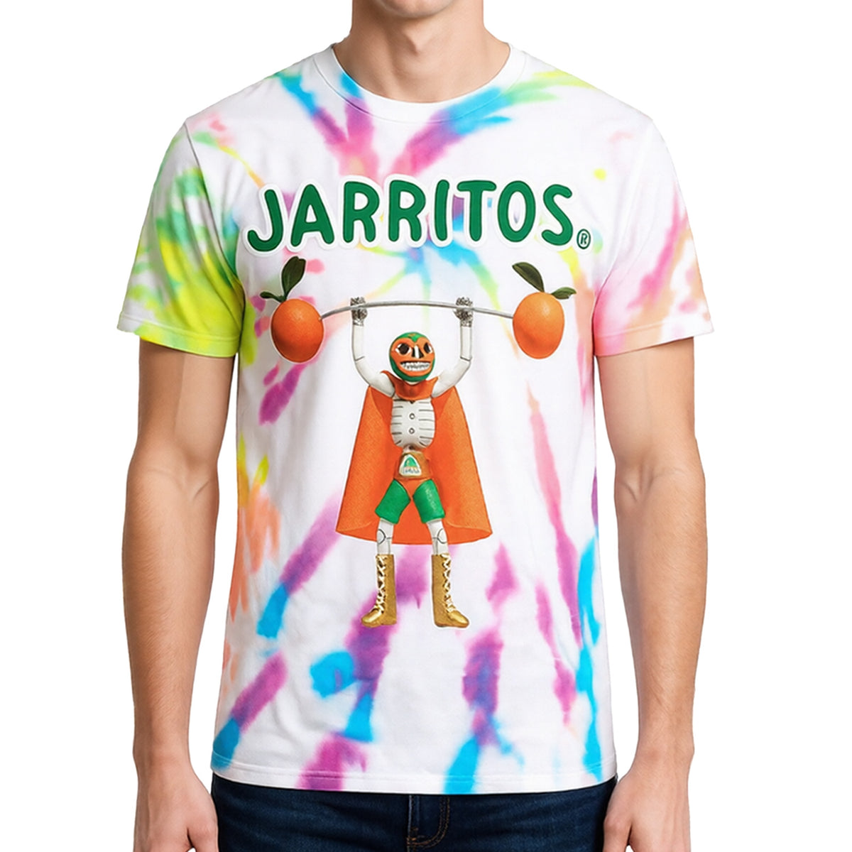 Jarritos T-Shirt Men's Mandarin Orange Flavor Tie-Dye Tee