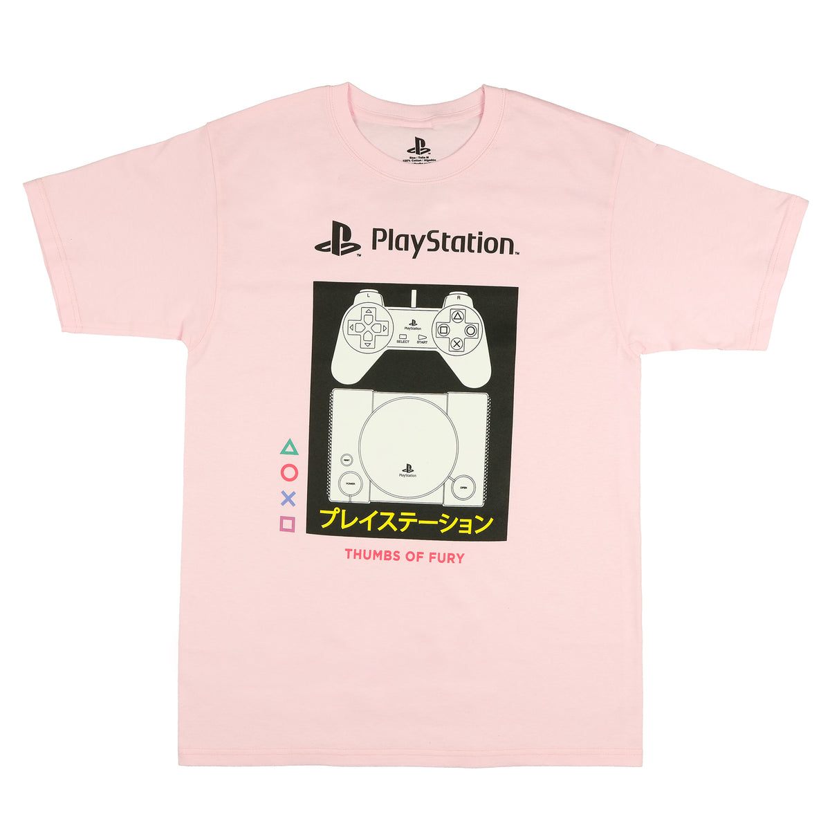 PlayStation T-Shirt Men's Thumbs of Fury Graphic Print Tee