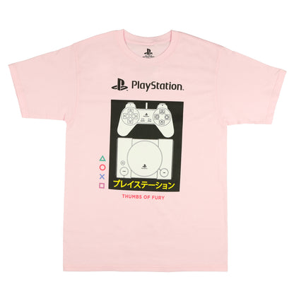 PlayStation T-Shirt Men's Thumbs of Fury Graphic Print Tee