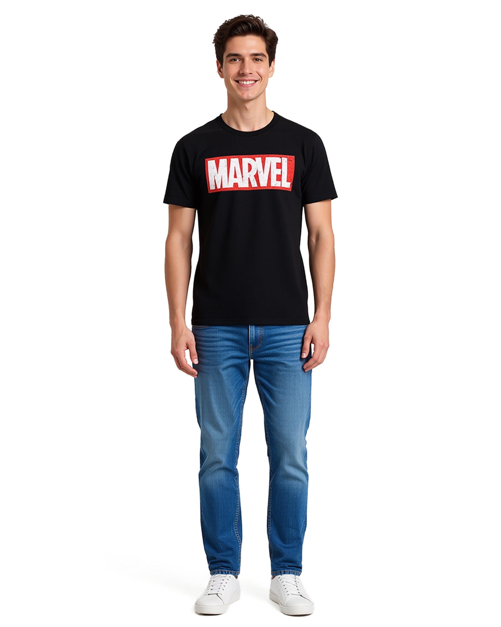 Marvel T-Shirt Men's Red Box Distressed Big and Tall Tee