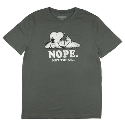 Peanuts Shirt Men's Snoopy Nope Not Today Short Sleeve Top