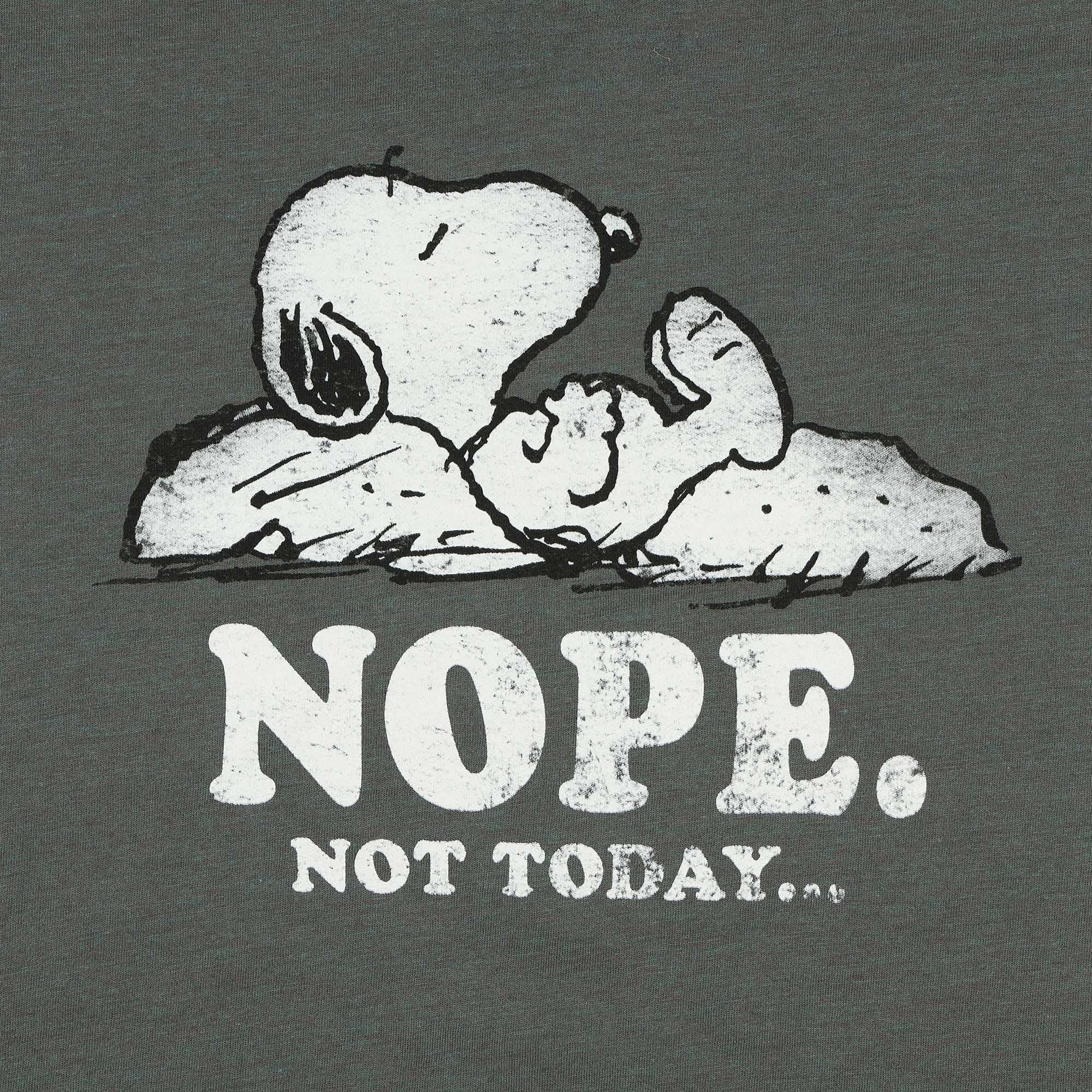 Peanuts Shirt Men's Snoopy Nope Not Today Short Sleeve Top