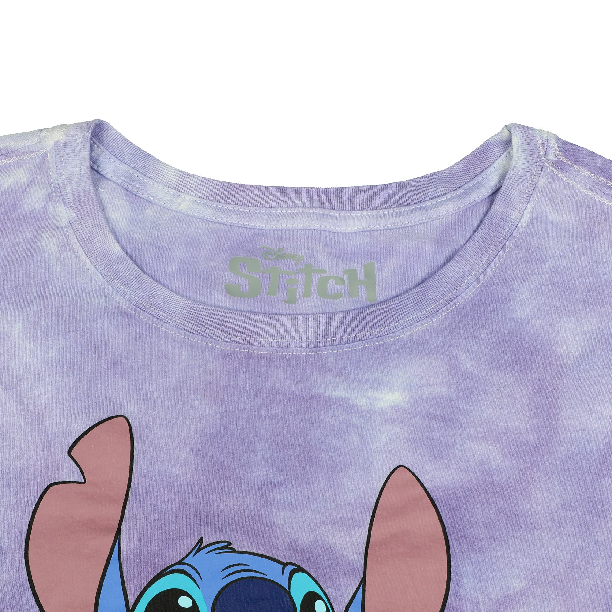 Disney Stitch T-Shirt Women's Tropical Print Tie-Dye Graphic Tee