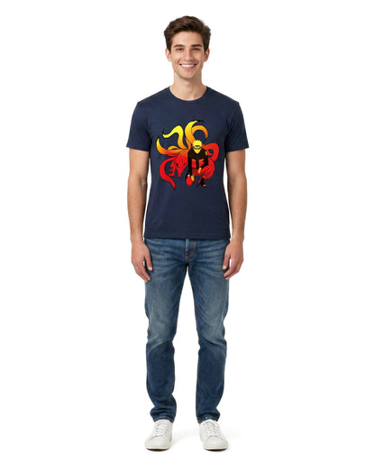 Naruto Shirt Men's Kurama Nine Tails Fox Short Sleeve Top