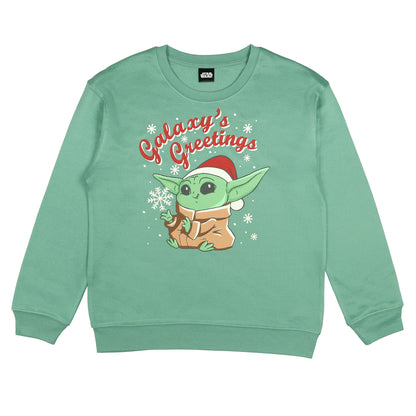 The Mandalorian Sweatshirt Women's Grogu Christmas Pullover