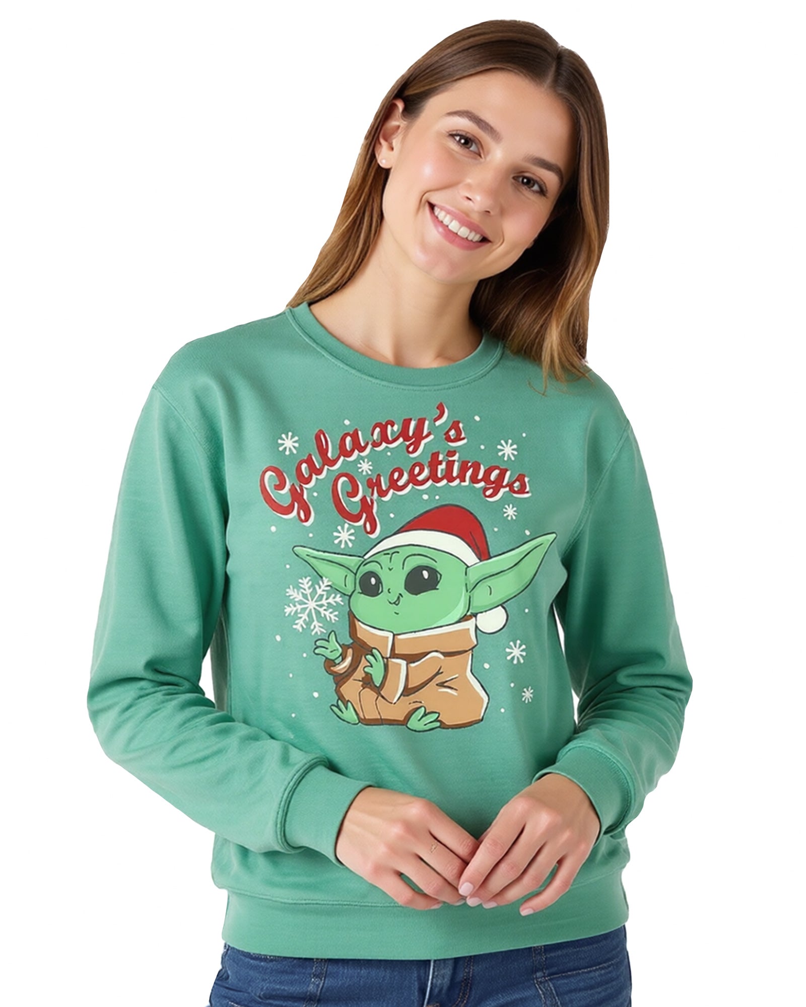 The Mandalorian Sweatshirt Women's Grogu Christmas Pullover