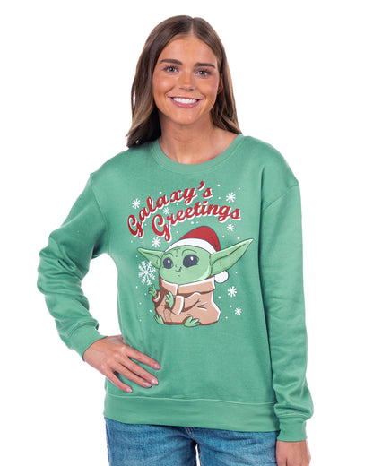 The Mandalorian Sweatshirt Women's Grogu Christmas Pullover