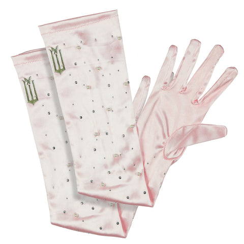 Wicked Opera Gloves Galinda Pink Satin Adult Formal Evening Long Gloves