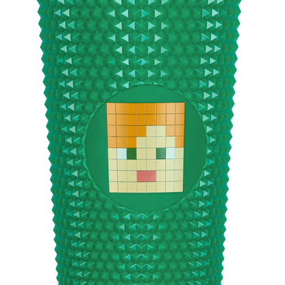Minecraft Alex Pyramid Studded Insulated Tumbler 24 oz Travel Cup with Straw