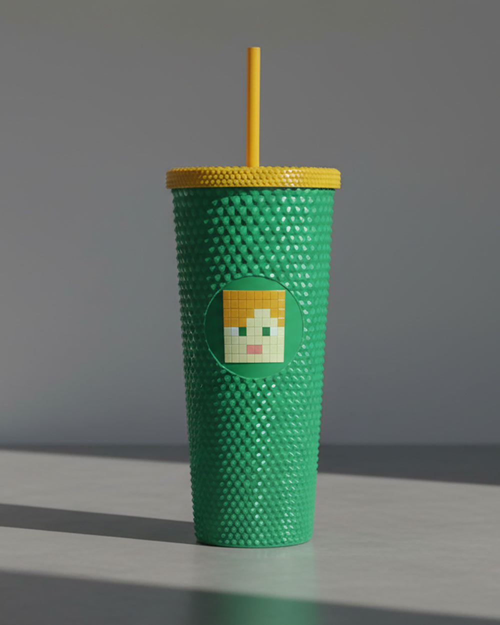 Minecraft Alex Pyramid Studded Insulated Tumbler 24 oz Travel Cup with Straw