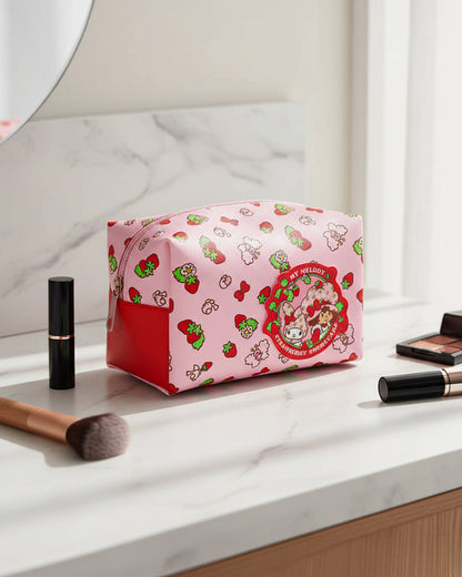 Sanrio My Melody and Strawberry Shortcake Travel Toiletry Cosmetic Bag Case 8"