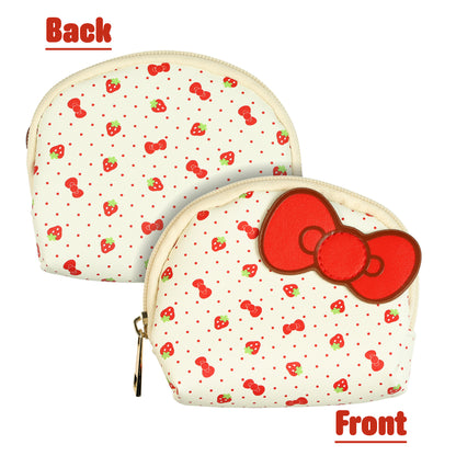 Sanrio Hello Kitty And Friends Strawberry Shortcake 3 Piece Cosmetic Bag Set 9"