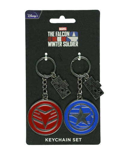 Marvel Comics The Falcon and the Winter Soldier Enamel Keychain 2-Piece Set