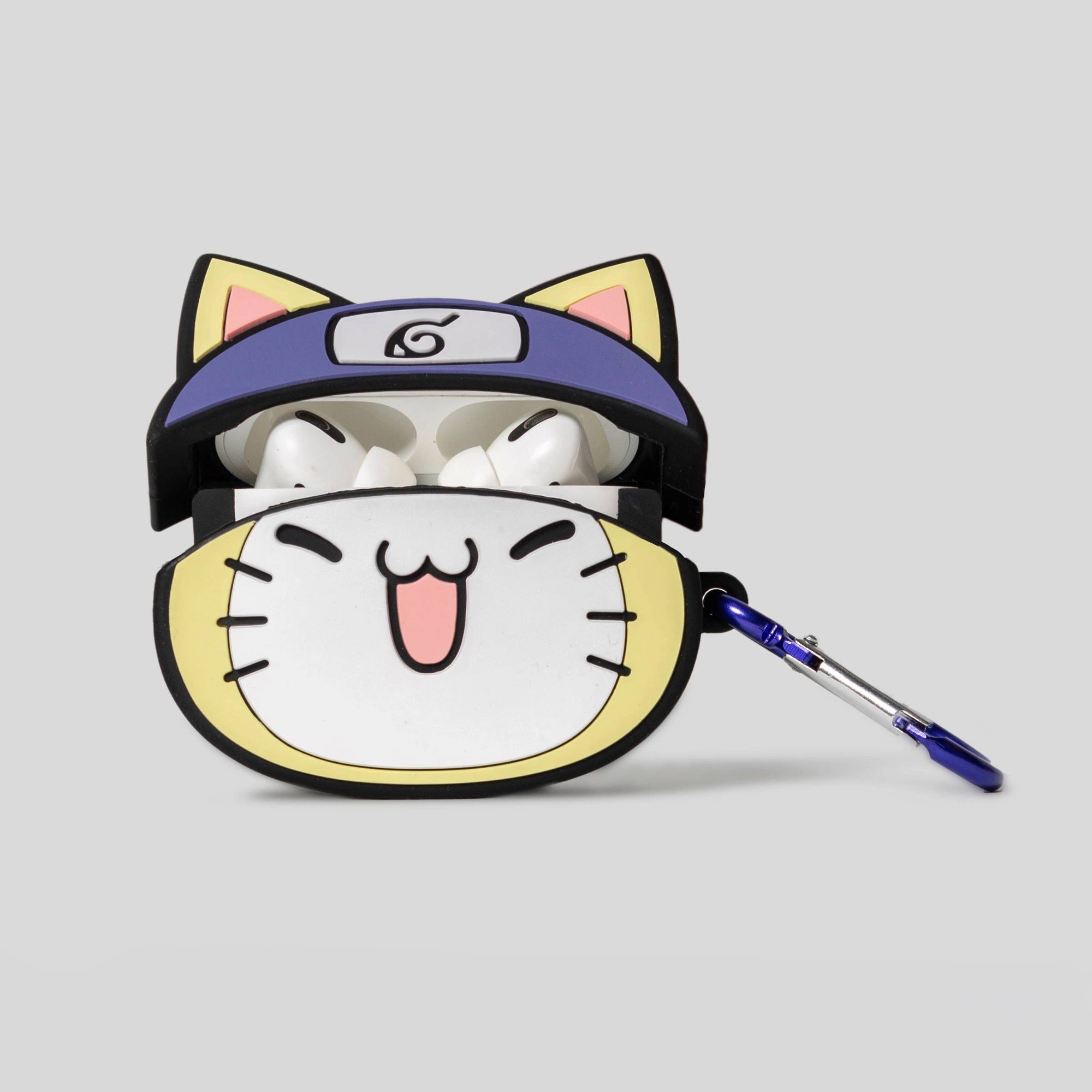 Naruto Nyaruto Head Wireless Earbud Airpod Pros Case With Carabiner