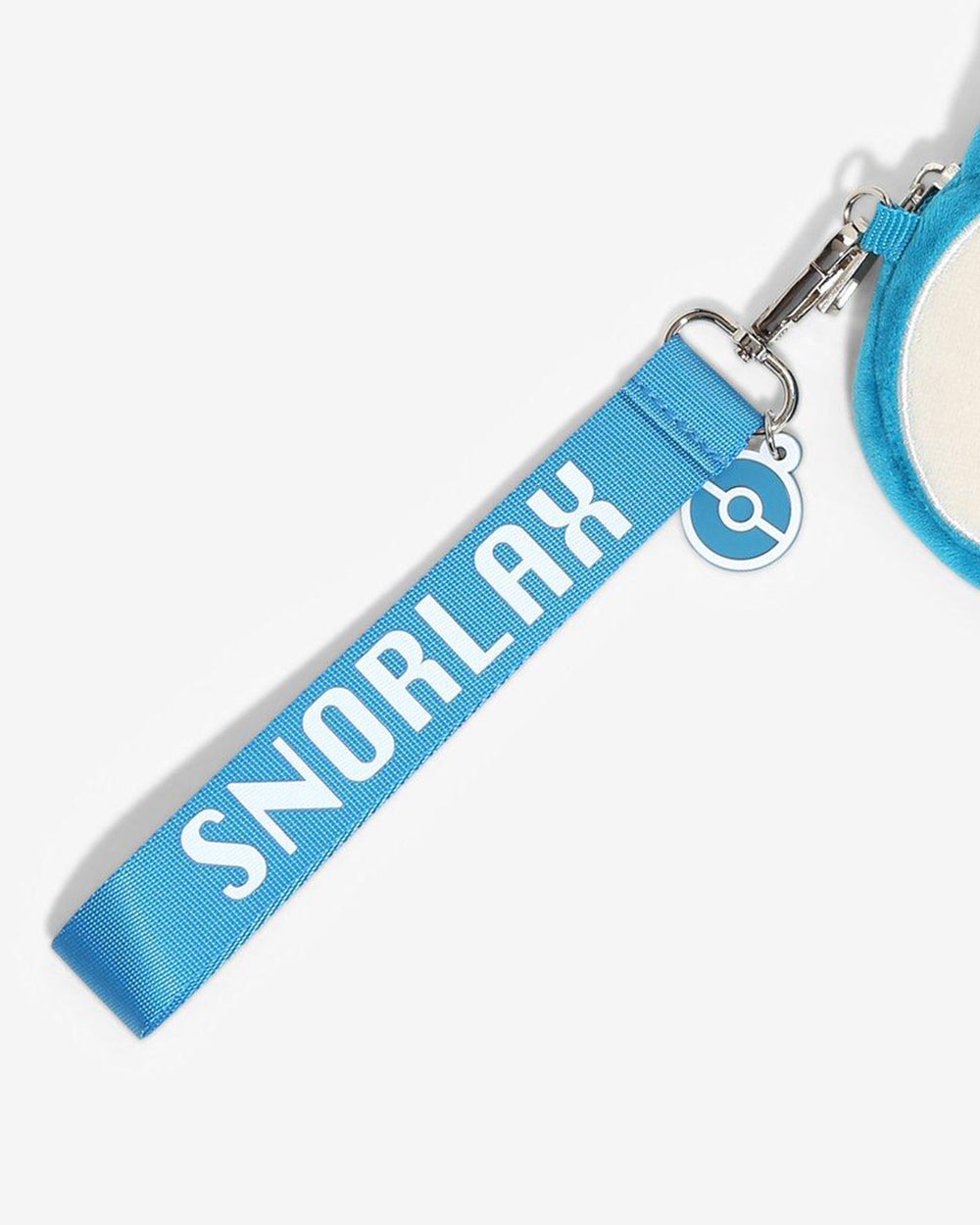 Pokemon Snorlax Zip Around Coin Purse Key Chain Wristlet 5" With Ruber Charm