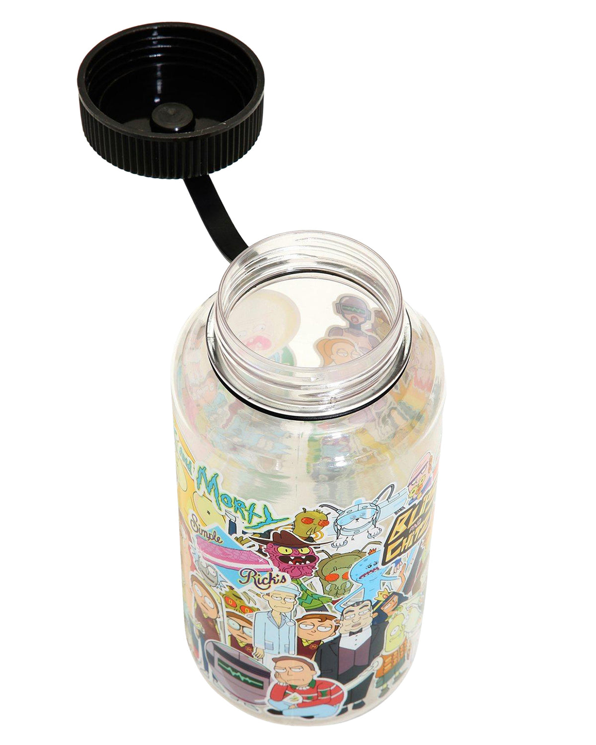 Rick and Morty Sticker Collage Design 32 oz. Wide Mouth Water Bottle
