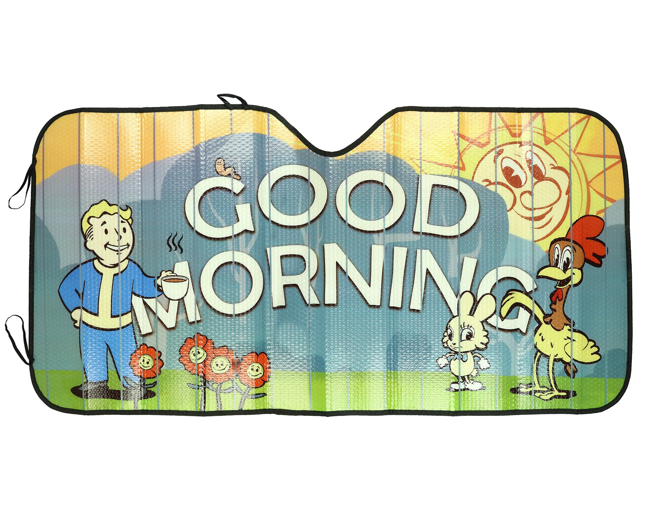 Fallout Good Morning Design Auto UV Protectant Windshield Sun Shade