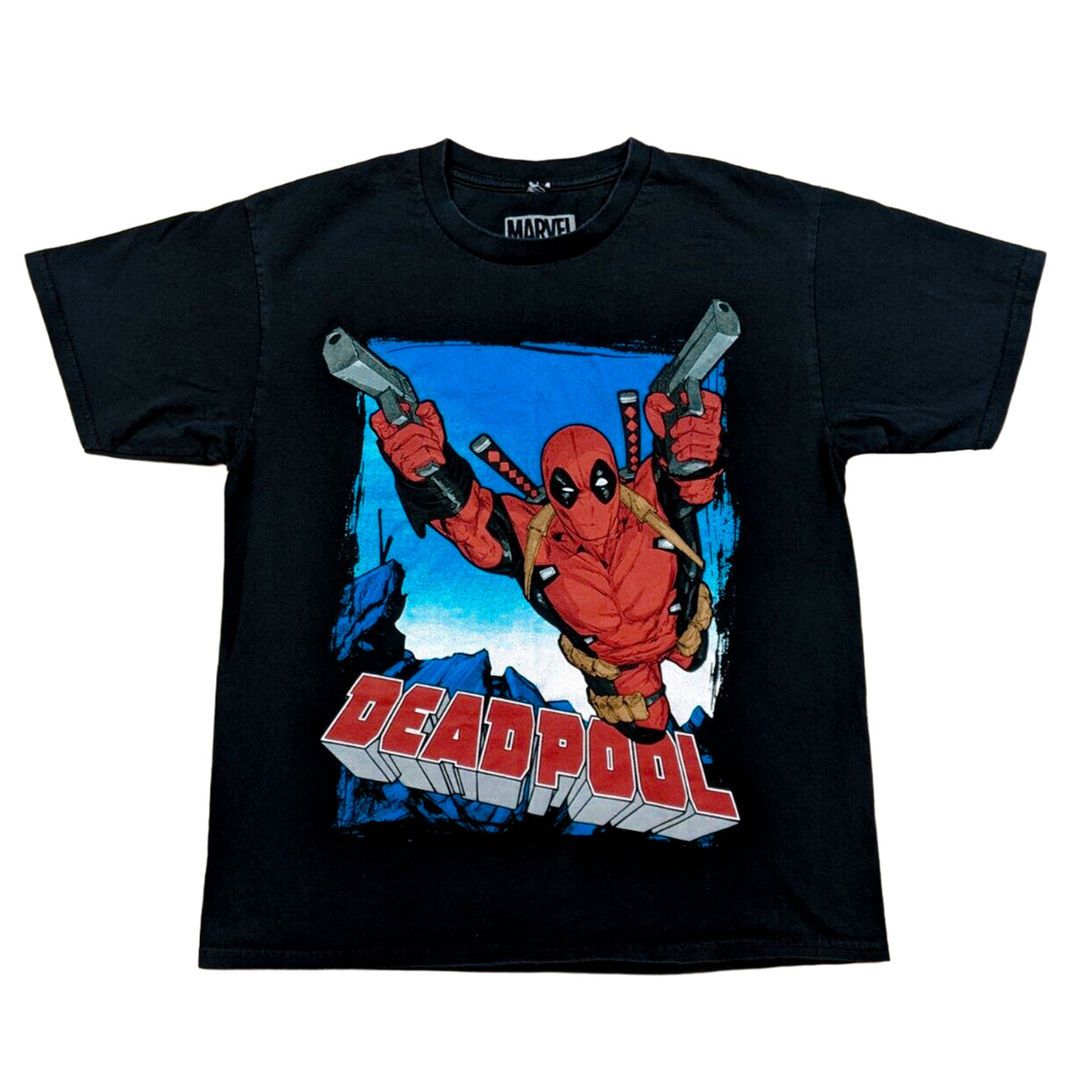 Marvel Deadpool T-Shirt Men's Aerial Assault Short Sleeve Tee