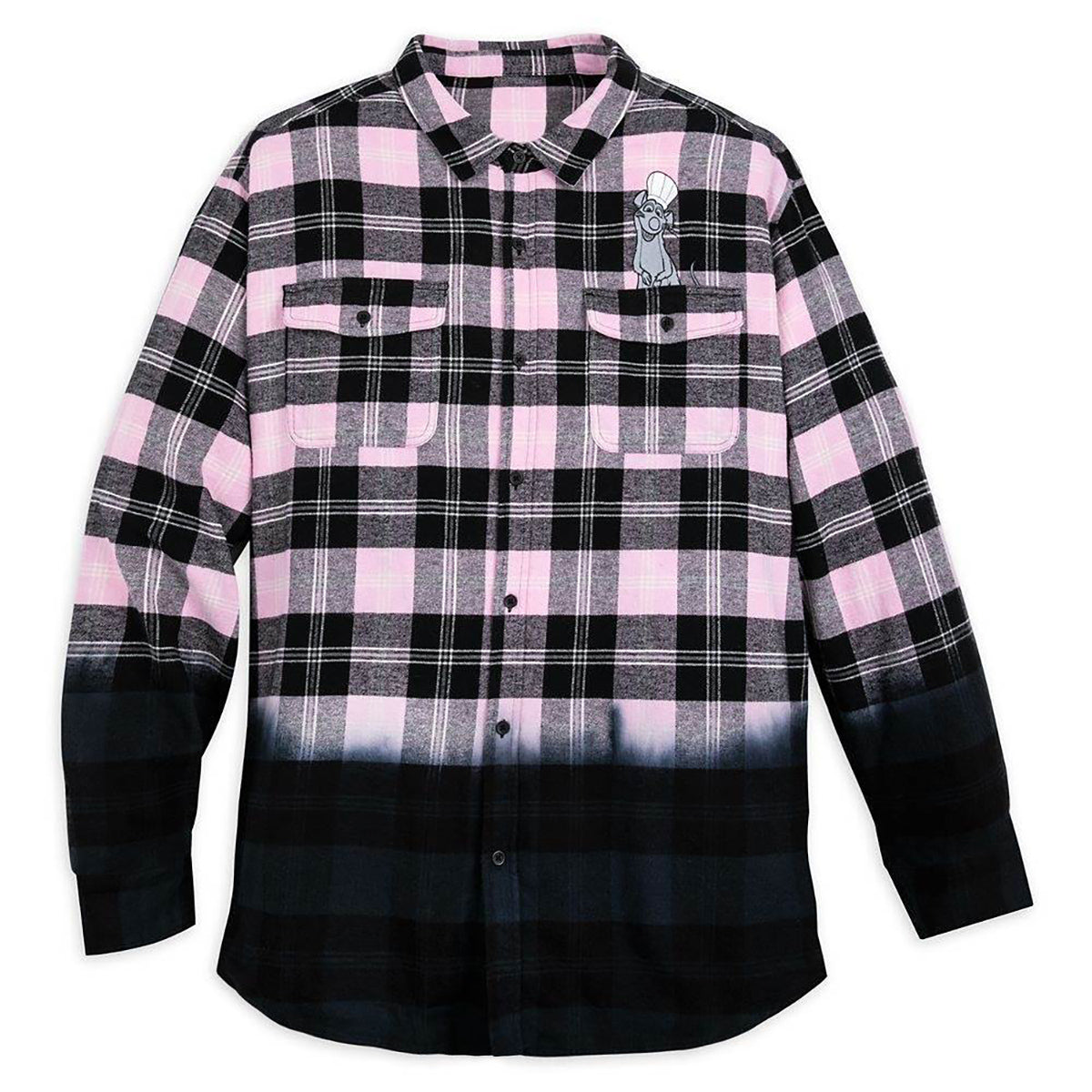 Disney Ratatouille Shirt Men's Remy Long Sleeve Plaid Button Up Top