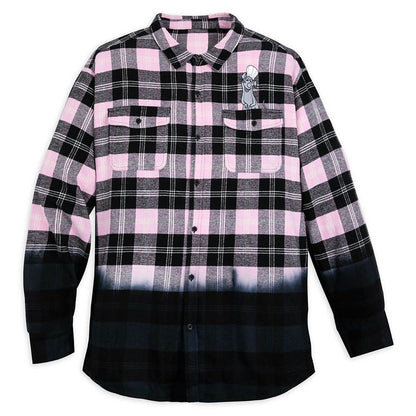 Disney Ratatouille Shirt Men's Remy Long Sleeve Plaid Button Up Top