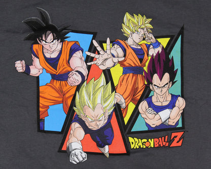 Dragon Ball Z Men's Character Triangle Anime Ringer T-Shirt