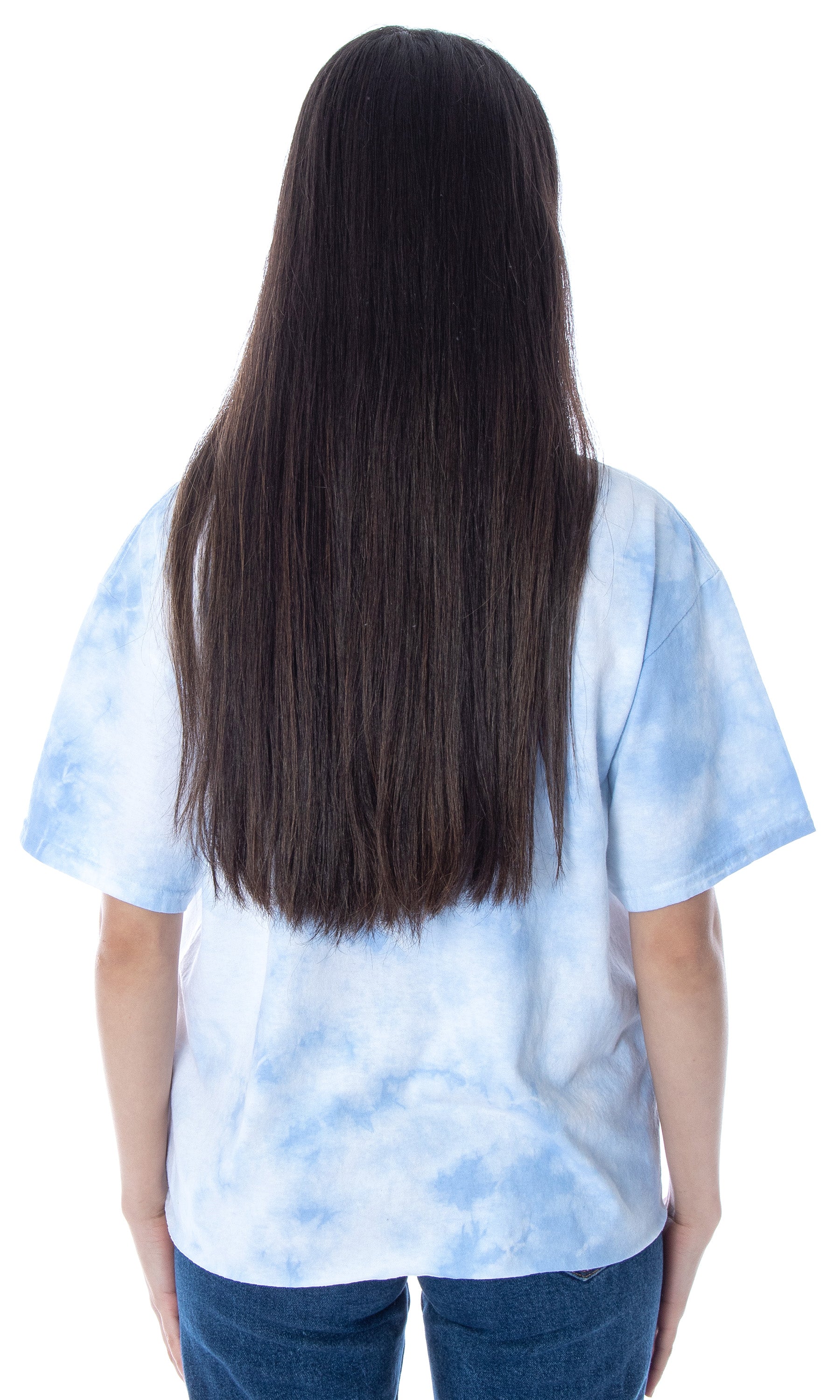 Star Wars Women's The Mandalorian Baby Yoda Tie Dye Rough Hem T-Shirt