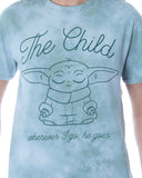 Star Wars Women's The Child Wherever I Go Tie Dye Skimmer Top T-Shirt Adult