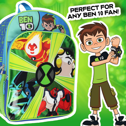 Ben 10 Backpack Omnitrix Omniverse 16" Alien Force Kids School Travel Backpack