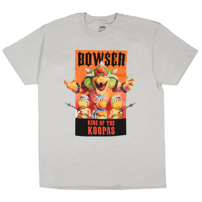 Super Mario Bros Movie Shirt Men's Bowser King Of The Koopas Adult T-Shirt