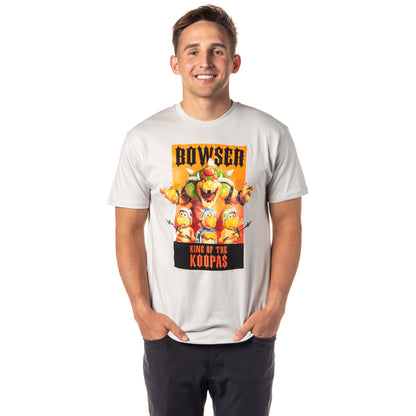 Super Mario Bros Movie Shirt Men's Bowser King Of The Koopas Adult T-Shirt
