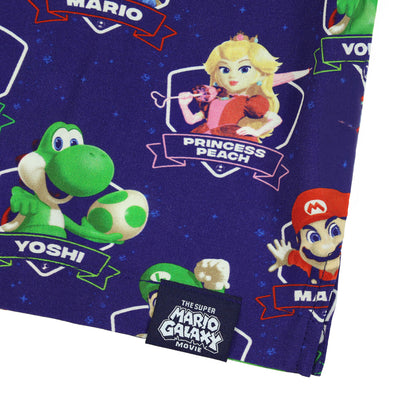 Nintendo Super Mario Galaxy Button Up Shirt Men's Short Sleeve Woven Top
