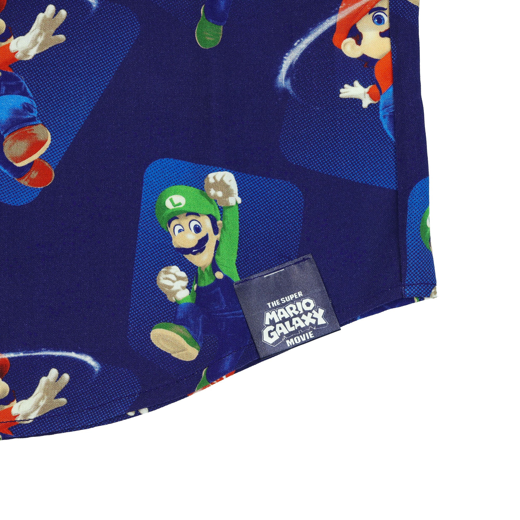 Nintendo Super Mario Galaxy Hawaiian Shirt Boy's Mario Bros Button Up Top