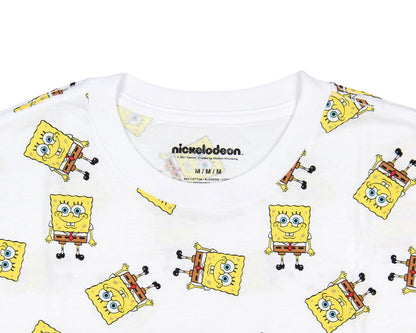Men's SpongeBob All Over Graphic Print Adult Short Sleeve T-Shirt