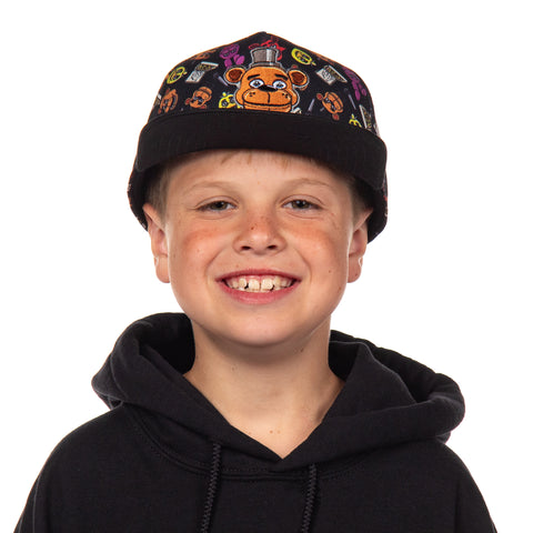 Five Nights at Freddy's Hat Youth AOP Freddy Chica Bonnie Foxy OSFM Baseball Cap