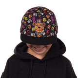 Five Nights at Freddy's Hat Youth AOP Freddy Chica Bonnie Foxy OSFM Baseball Cap