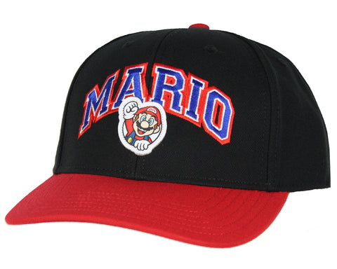 Nintendo Super Mario Embroidered Mario Design Adjustable Snapback Precurved Hat