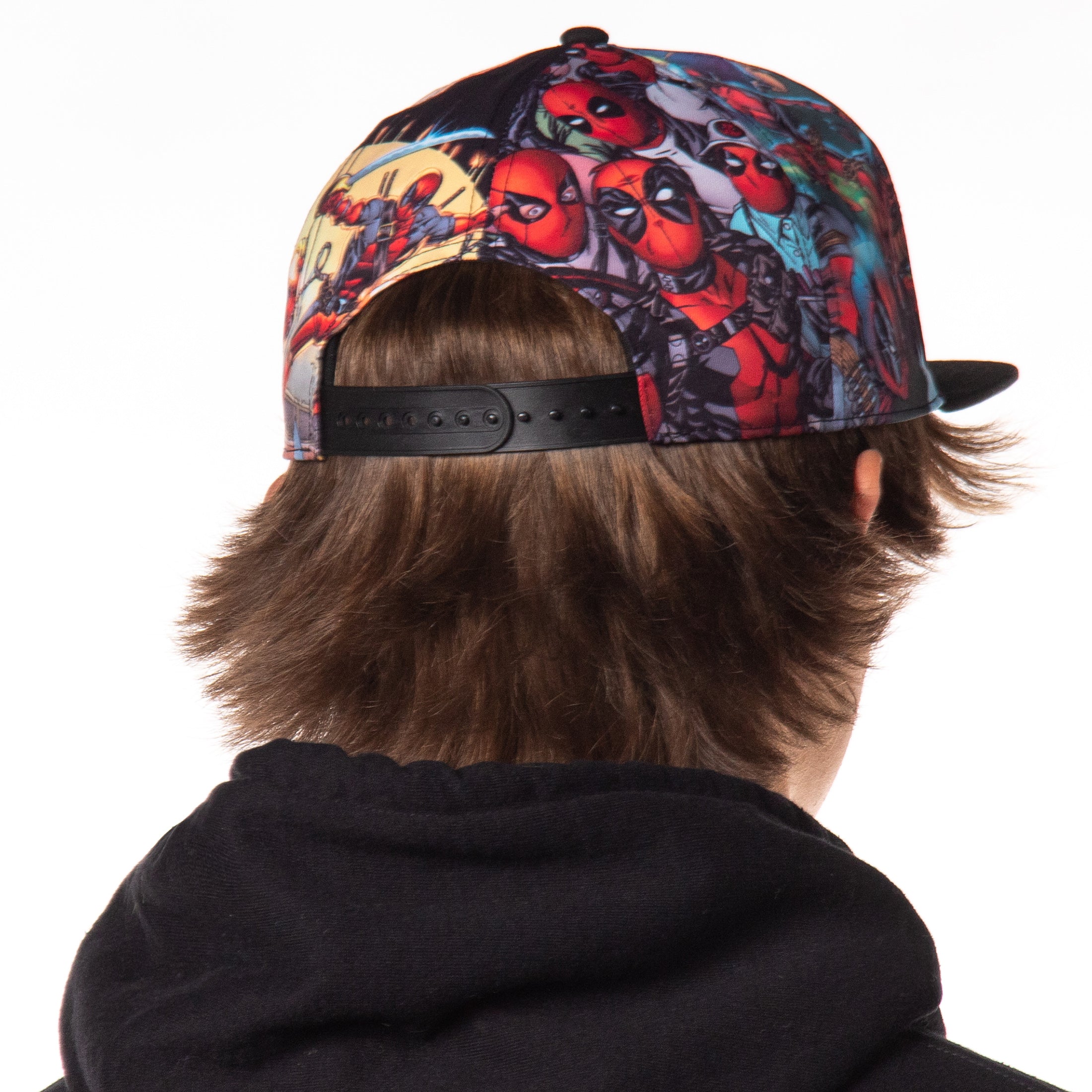 Marvel Comics Deadpool Allover Sublimated Scene Design Adjustable Snapback Hat
