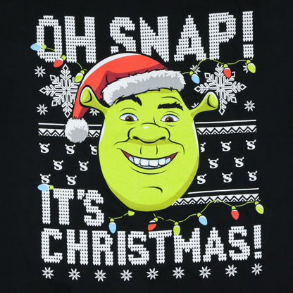 Shrek Shirt Men's Oh Snap Its Christmas Adult Short Sleeve Graphic Tee (S)