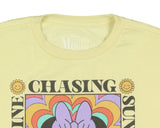 Disney Girl's Minnie Mouse Chasing Sunshine Cropped Crewneck Sweatshirt (XL, 14)