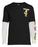 Kwick-E-Mart Mens Shirt And Beanie Bart Simpson Faux Long Sleeve 2 PIece Set 3XL