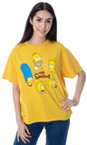 The Simpsons Womens' Circle Pose Mineral Wash Skimmer T-Shirt