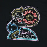 The Simpsons Men's Lard Lad Donuts Neon Sign Logo Adult T-Shirt Tee