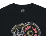 The Simpsons Men's Lard Lad Donuts Neon Sign Logo Adult T-Shirt Tee