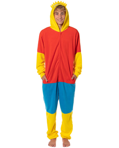 The Simpsons Costume Pajama Men's Character Fleece Union Suit