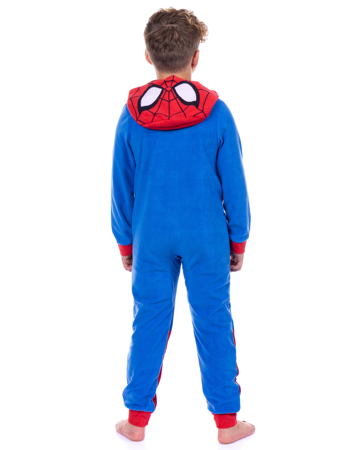 Marvel Comics Spider-Man Union Suit Kid's One Piece Hooded Pajama