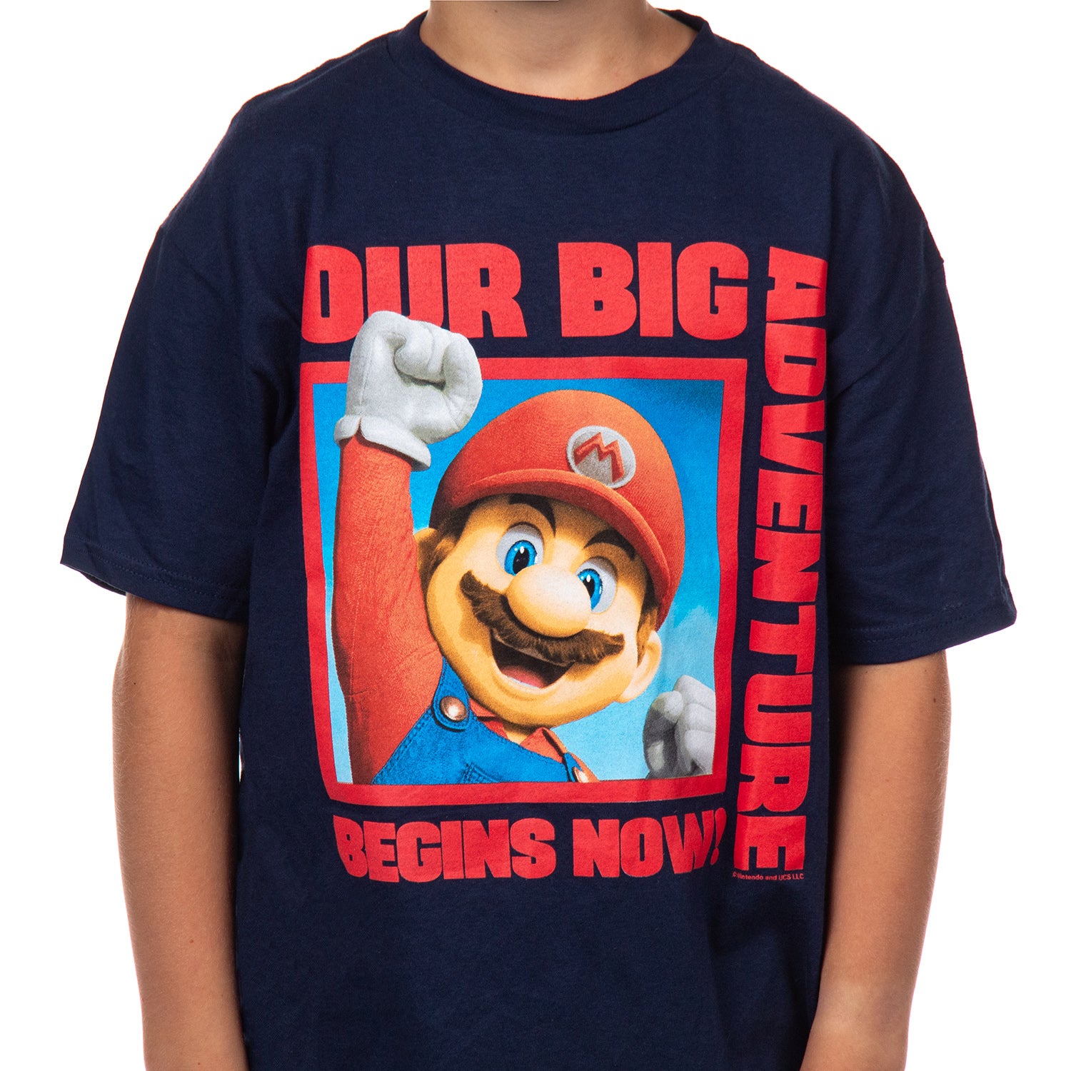 Super Mario Bros. Movie Boys' Our Adventure Begins Now Graphic Print T-Shirt (M)