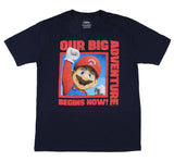 Super Mario Bros. Movie Boys' Our Adventure Begins Now Graphic Print T-Shirt (S)