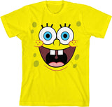 SpongeBob SquarePants Boys' SpongeBob Happy Big Face Graphic T-Shirt Kids